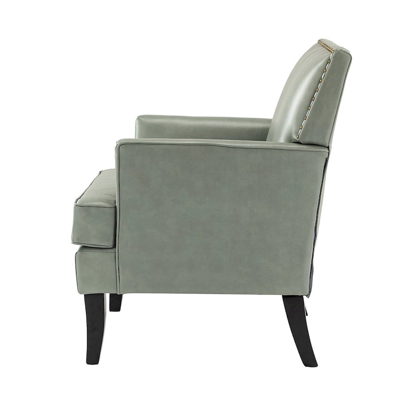 Nileus Modern Classic Polyester Accent Chair with Solid Wooden Legs Set of 2 by