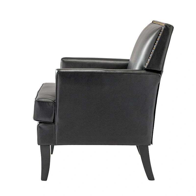 Nileus Modern Classic Polyester Accent Chair with Solid Wooden Legs Set of 2 by