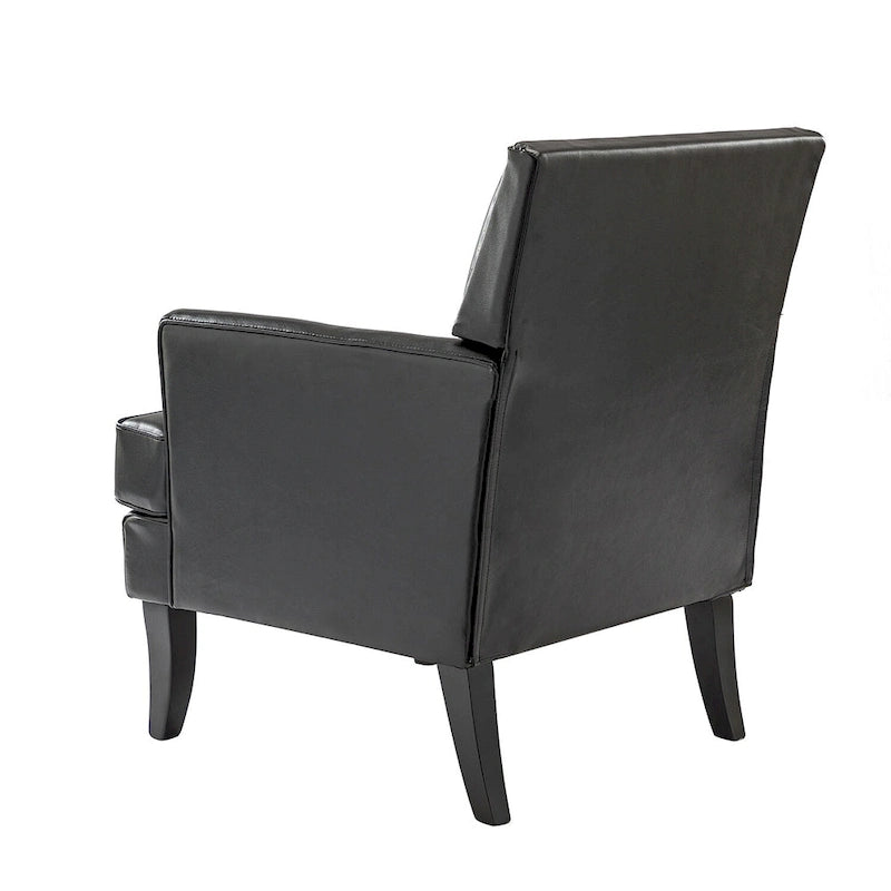 Nileus Modern Classic Polyester Accent Chair with Solid Wooden Legs Set of 2 by