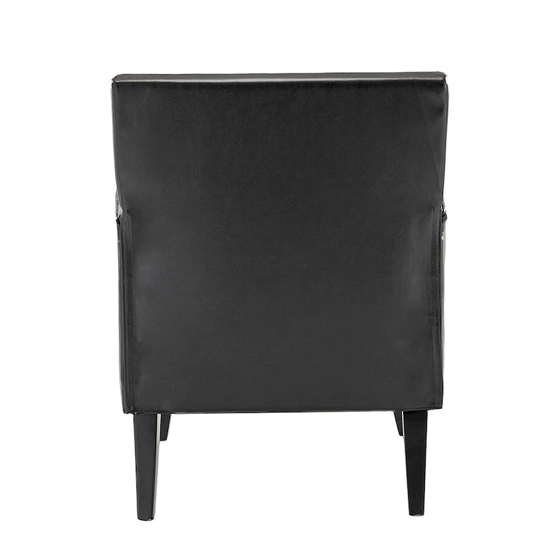 Nileus Modern Classic Polyester Accent Chair with Solid Wooden Legs Set of 2 by