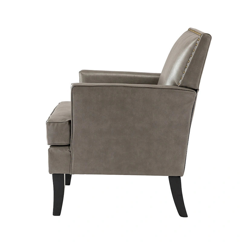 Nileus Modern Classic Polyester Accent Chair with Solid Wooden Legs Set of 2 by