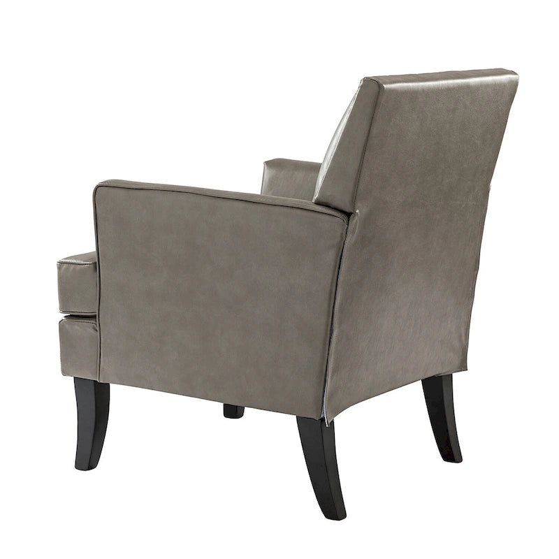 Nileus Modern Classic Polyester Accent Chair with Solid Wooden Legs Set of 2 by