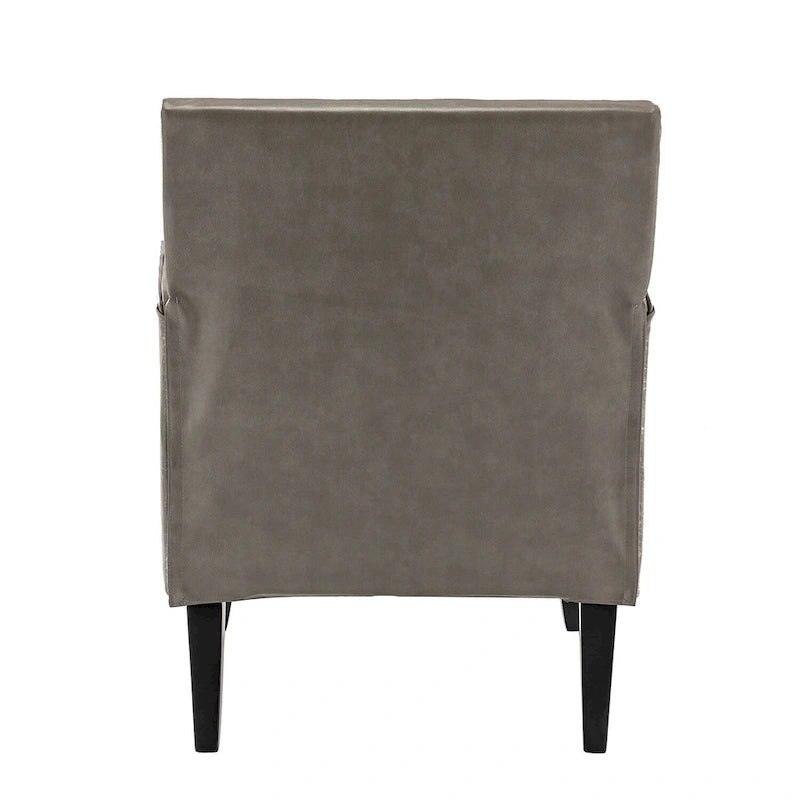 Nileus Modern Classic Polyester Accent Chair with Solid Wooden Legs Set of 2 by