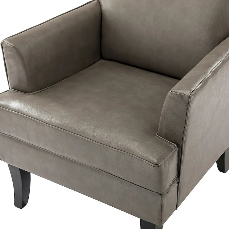 Nileus Modern Classic Polyester Accent Chair with Solid Wooden Legs Set of 2 by