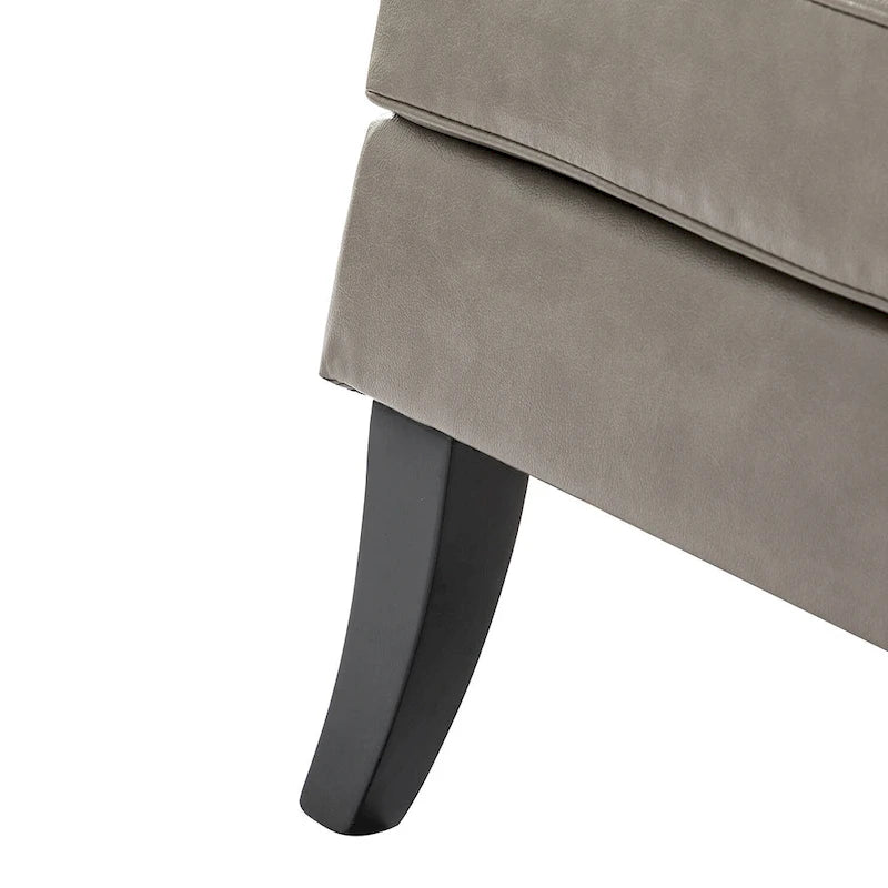 Nileus Modern Classic Polyester Accent Chair with Solid Wooden Legs Set of 2 by