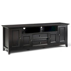 Halifax 72 inch Wide Solid Wood Transitional TV Stand - 72w x 19d x 26 h