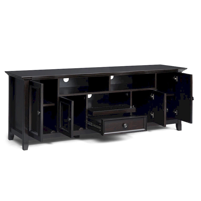 Halifax 72 inch Wide Solid Wood Transitional TV Stand - 72w x 19d x 26 h