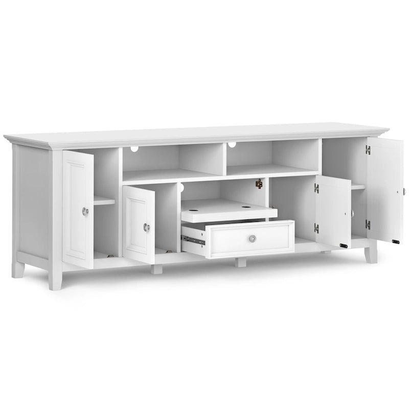 Halifax 72 inch Wide Solid Wood Transitional TV Stand - 72w x 19d x 26 h