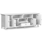 Halifax 72 inch Wide Solid Wood Transitional TV Stand - 72w x 19d x 26 h