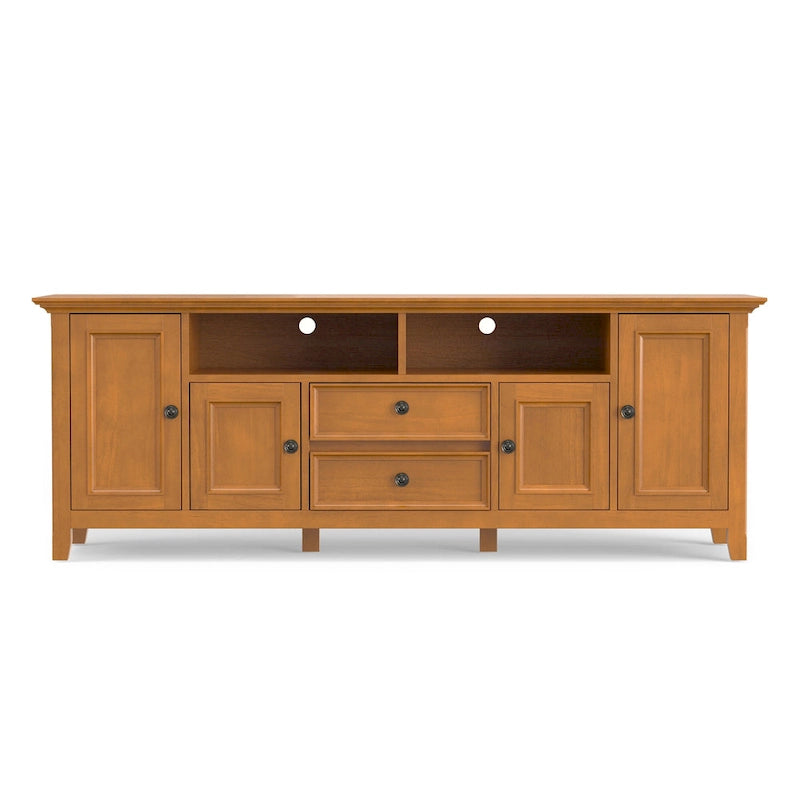 Halifax 72 inch Wide Solid Wood Transitional TV Stand - 72w x 19d x 26 h
