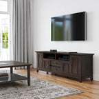 Halifax 72 inch Wide Solid Wood Transitional TV Stand - 72w x 19d x 26 h