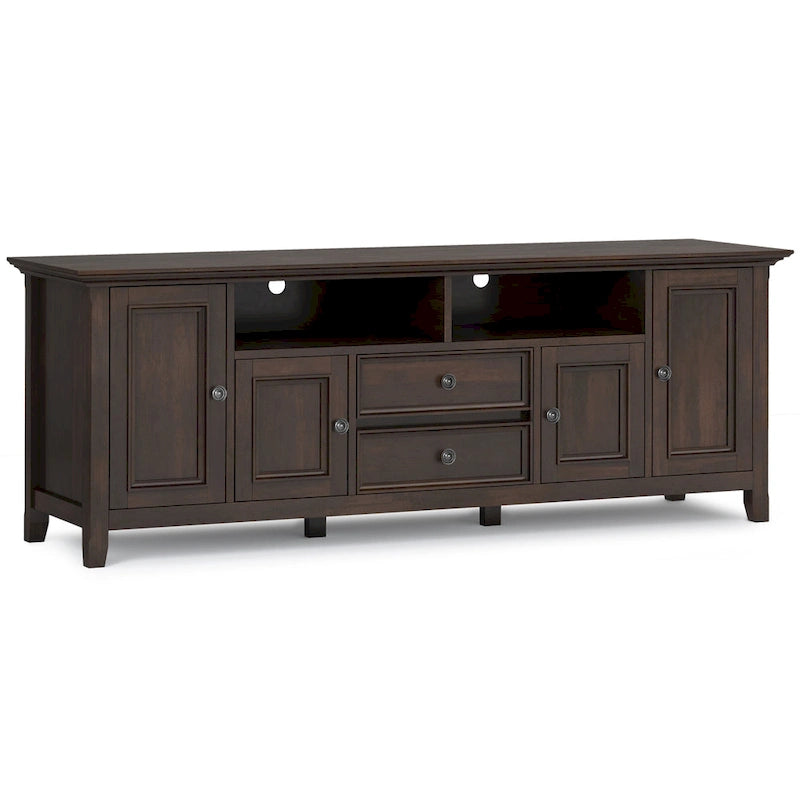 Halifax 72 inch Wide Solid Wood Transitional TV Stand - 72w x 19d x 26 h