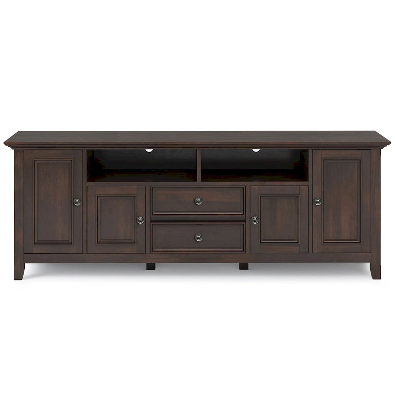 Halifax 72 inch Wide Solid Wood Transitional TV Stand - 72w x 19d x 26 h