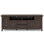 Halifax 72 inch Wide Solid Wood Transitional TV Stand - 72w x 19d x 26 h