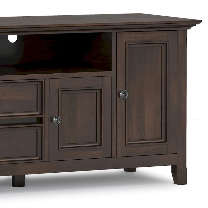 Halifax 72 inch Wide Solid Wood Transitional TV Stand - 72w x 19d x 26 h