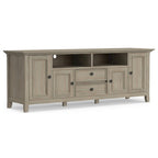 Halifax 72 inch Wide Solid Wood Transitional TV Stand - 72w x 19d x 26 h