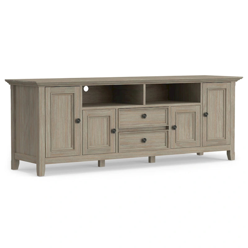 Halifax 72 inch Wide Solid Wood Transitional TV Stand - 72w x 19d x 26 h