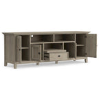 Halifax 72 inch Wide Solid Wood Transitional TV Stand - 72w x 19d x 26 h