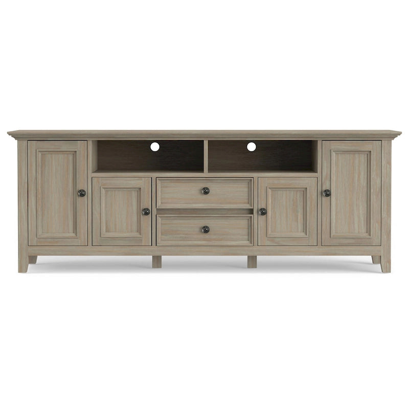 Halifax 72 inch Wide Solid Wood Transitional TV Stand - 72w x 19d x 26 h