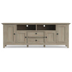 Halifax 72 inch Wide Solid Wood Transitional TV Stand - 72w x 19d x 26 h