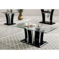 del Rio Modern Glass Top 2-Piece Accent Table Set by