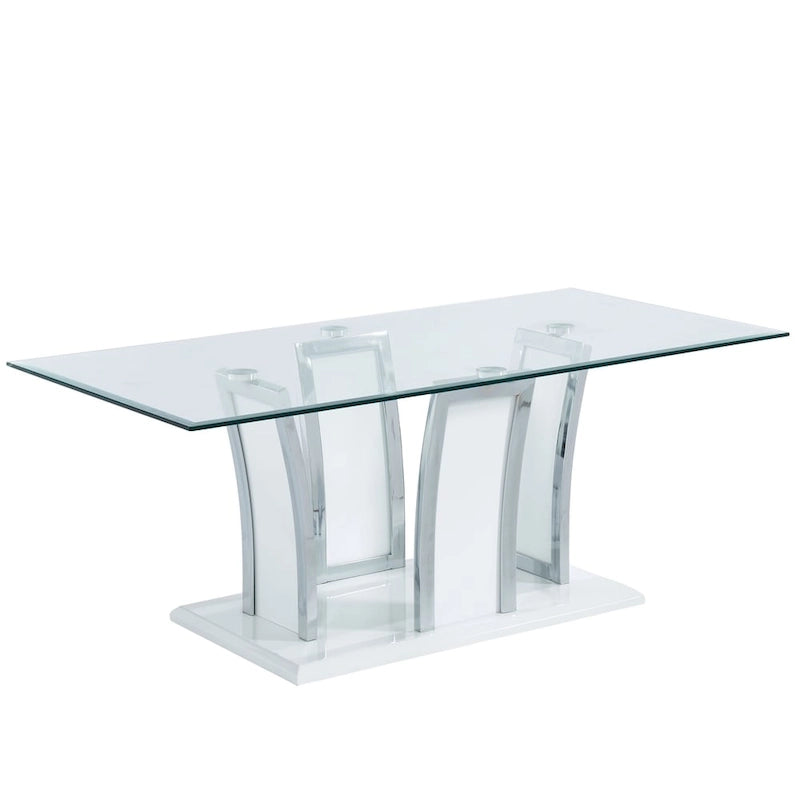 del Rio Modern Glass Top 2-Piece Accent Table Set by