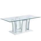 del Rio Modern Glass Top 2-Piece Accent Table Set by