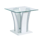 del Rio Modern Glass Top 2-Piece Accent Table Set by