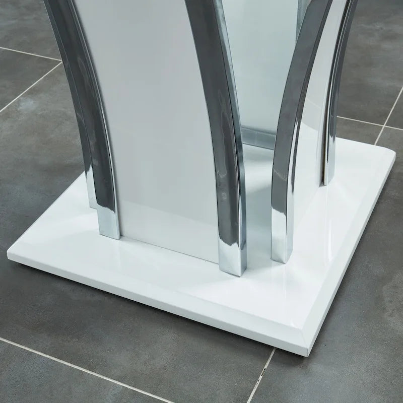 del Rio Modern Glass Top 2-Piece Accent Table Set by