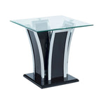 del Rio Modern Glass Top 2-Piece Accent Table Set by