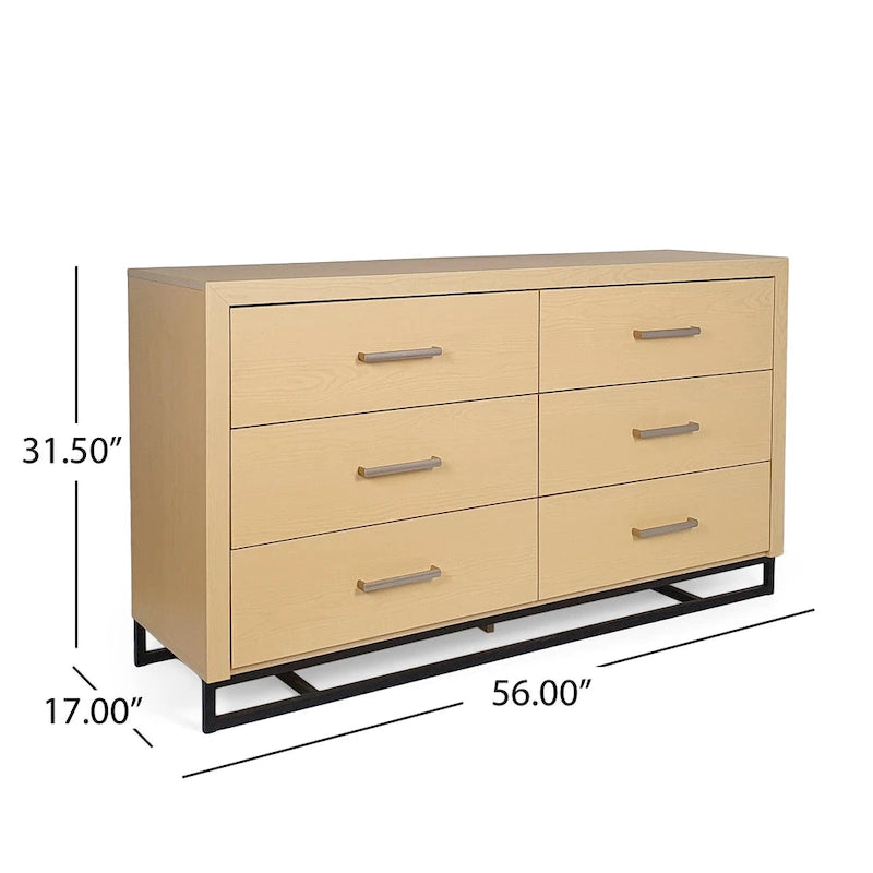 Beeson 6 Drawer Double Dresser by