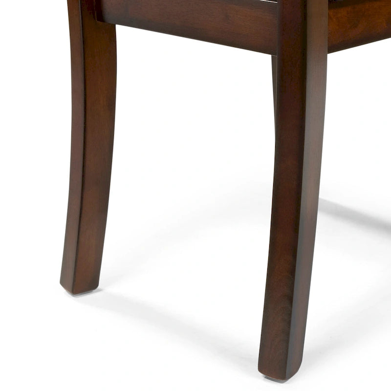 Paur Farmhouse Brown Wood Dining Chairs (Set of 2) by