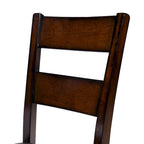 Paur Farmhouse Brown Wood Dining Chairs (Set of 2) by