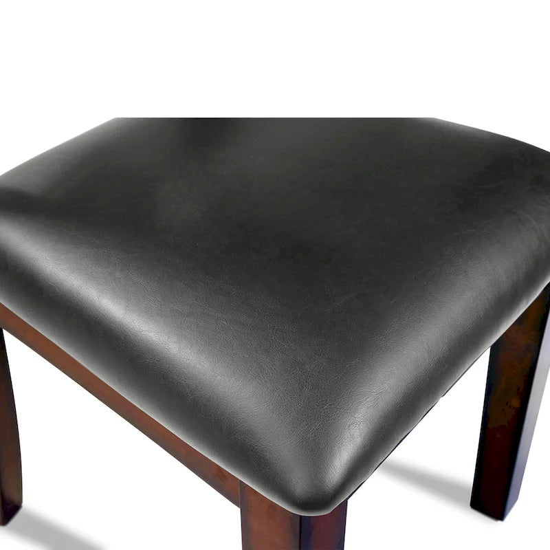 Paur Farmhouse Brown Wood Dining Chairs (Set of 2) by
