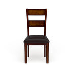 Paur Farmhouse Brown Wood Dining Chairs (Set of 2) by