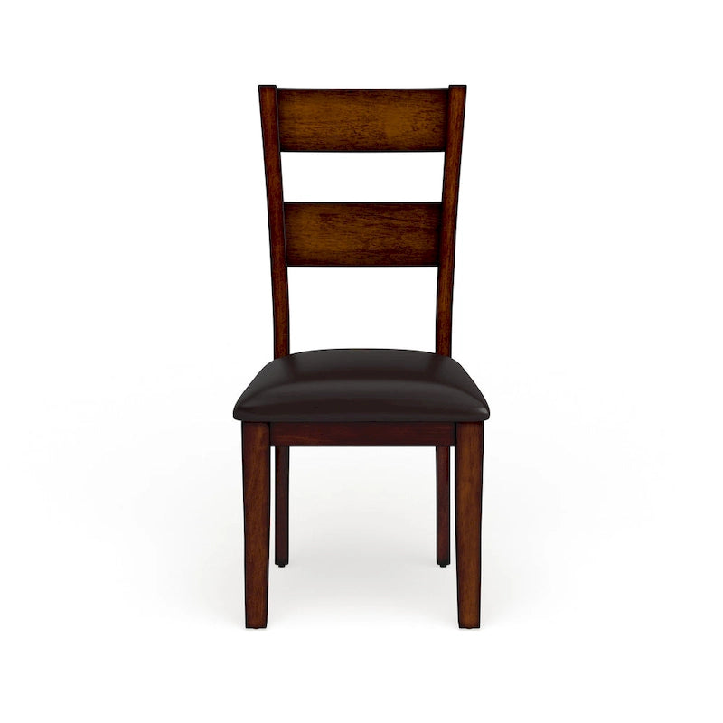 Paur Farmhouse Brown Wood Dining Chairs (Set of 2) by