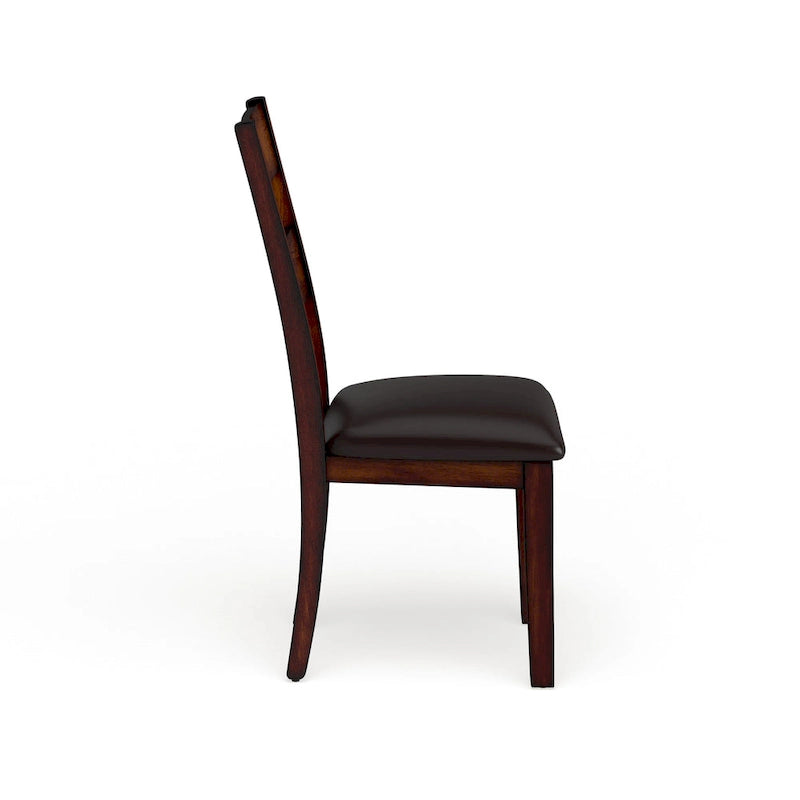 Paur Farmhouse Brown Wood Dining Chairs (Set of 2) by