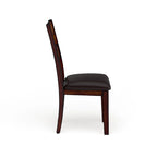 Paur Farmhouse Brown Wood Dining Chairs (Set of 2) by
