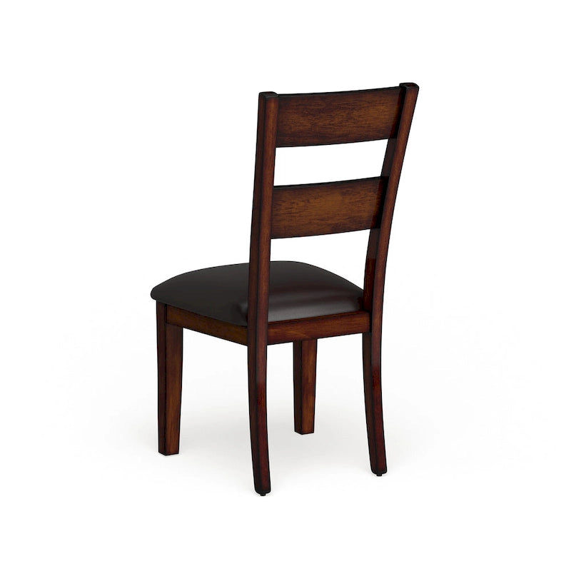 Paur Farmhouse Brown Wood Dining Chairs (Set of 2) by