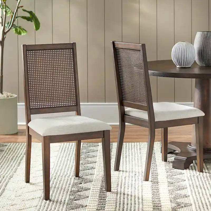  Westbury Solid Wood Cane Dining Chair (Set of 2)