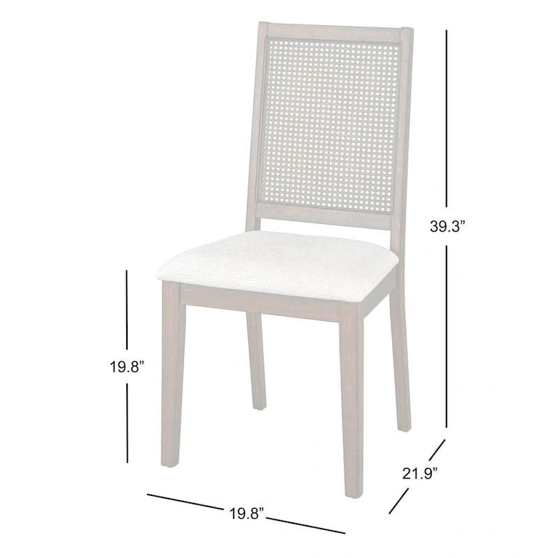 Westbury Solid Wood Cane Dining Chair (Set of 2)