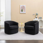 SEYNAR Modern Boucle Upholstered 360 Degree Swivel Accent Club Chair Set of 2