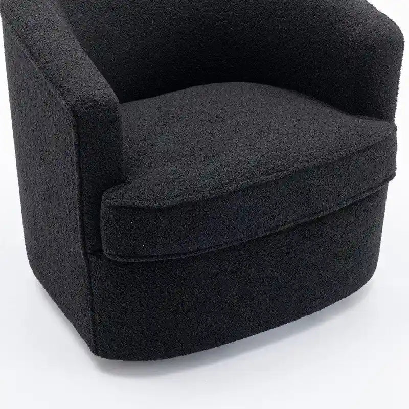 SEYNAR Modern Boucle Upholstered 360 Degree Swivel Accent Club Chair Set of 2