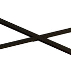 33.86 Modern Retro Splicing Wooden Round Coffee Table with Cross Legs Base