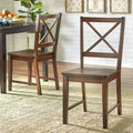 Solid Wood Crossback Dining Chairs (Set of 2)
