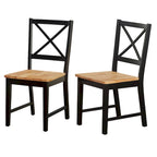 Solid Wood Crossback Dining Chairs (Set of 2)