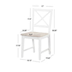 Solid Wood Crossback Dining Chairs (Set of 2)