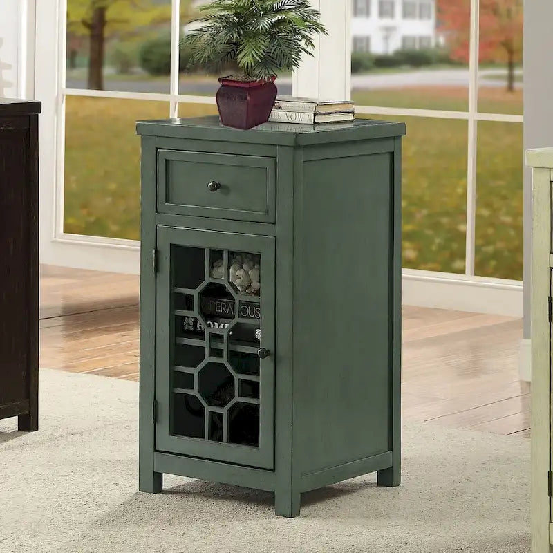 Emma Transitional 18-inch Solid Wood 1-Drawer Side Table by