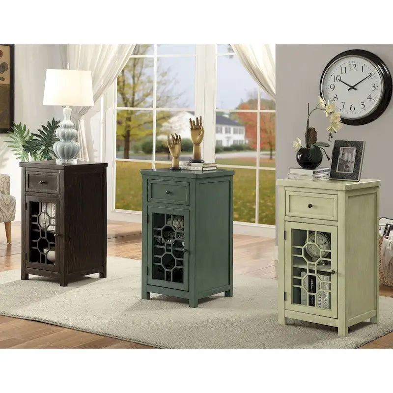 Emma Transitional 18-inch Solid Wood 1-Drawer Side Table by