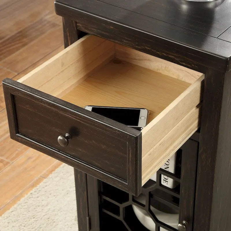 Emma Transitional 18-inch Solid Wood 1-Drawer Side Table by